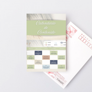 Calendario estratégico anual con todas las ideas de publicaciones mes a mes